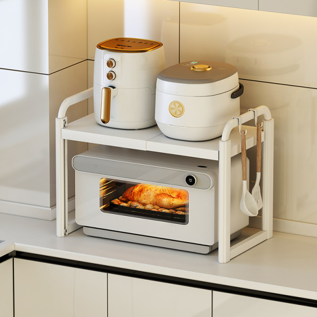 New kitchen microwave oven storage rack countertop discharge electric cooker integrated I retractable oven rack storage rack