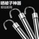 Balcony telescopic clothes drying rod quilt artifact clothes rack single rod folding invisible household bed sheet hook stainless steel
