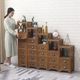 Retro solid wood ultra-narrow bedside table 25/30 mini clip F storage cabinet small bedroom bedside storage cabinet