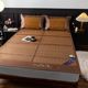 Summer mat naked sleeping double-sided foldable hard bamboo mat summer large bed single double household thickened rattan mat