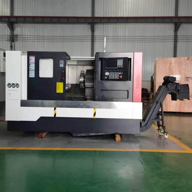 TCK40/TCK50 CNC inclined inclined bed body CNC lathe hydraulic tail seat turn milling composite interpolation Y-axis
