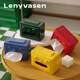 LENYVASEN Robot Ceramic Paper Towel Box Modern Creative Living Room Storage Box Desktop Ornament Paper Box