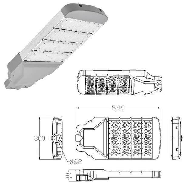 Manufacturer lighting LED lamp municipal waterproof super bright high pole lamp module street lamp module lens outdoor