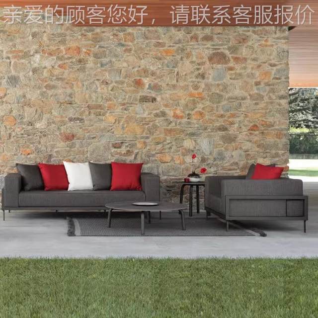 Outdoor courtyard day 497 Xiusha Xianfa Hotel B&B has exposed balcony outdoor rattan chair waterproof sun protection Nordic generation