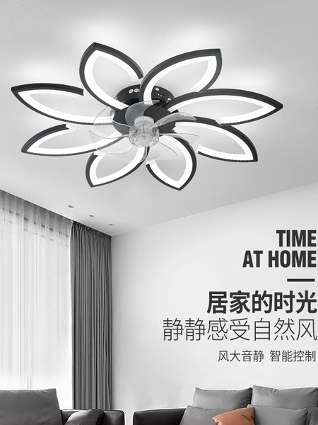 吸顶风扇灯新款静音客厅卧室吊扇灯现代智能大风力灯具220v/110v