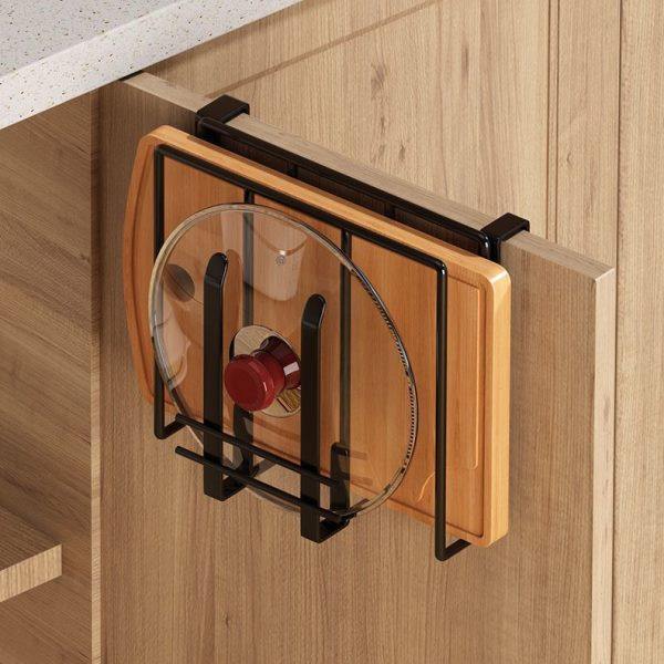 Multifunctional hanging cabinet rack kitchen hanging cabinet hook chopping board rack pot lid rack storage storage rack chopping board storage