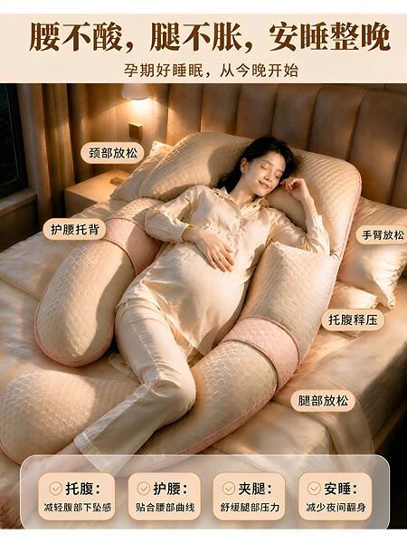 孕妇枕护腰侧睡枕托腹侧卧枕头用品怀孕期孕晚期睡觉专用抱枕神器 — 5