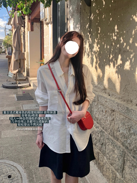 孕妇日系学院风半身裙子夏季薄款时尚显瘦百搭慵懒蓬蓬裙a字中裙 — 4
