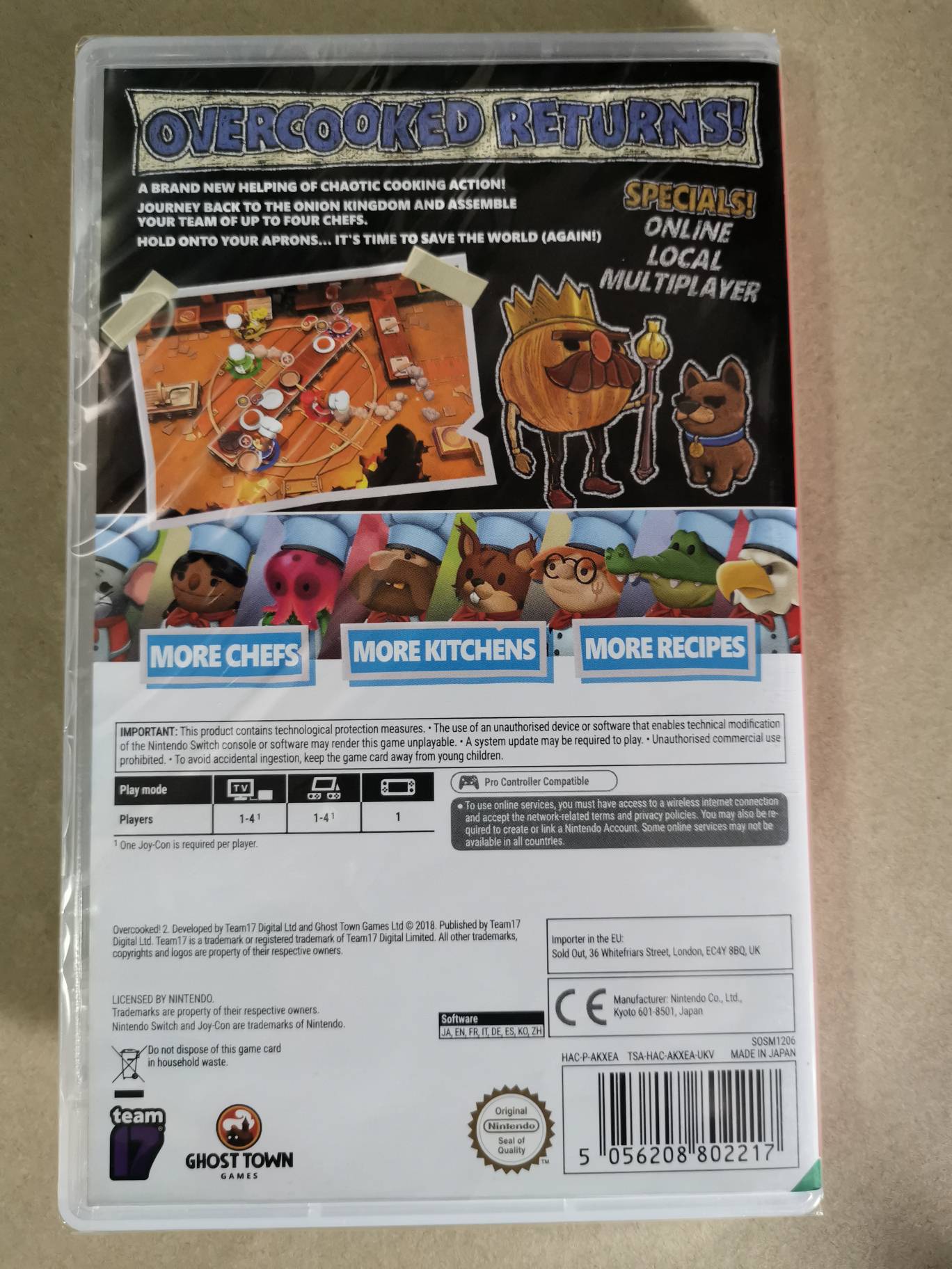 NS 스위치 게임은 오버쿡 1+2 오버쿡  부엌에서 헤어지고 장난치는 중 12 중국어 및 영어 버전