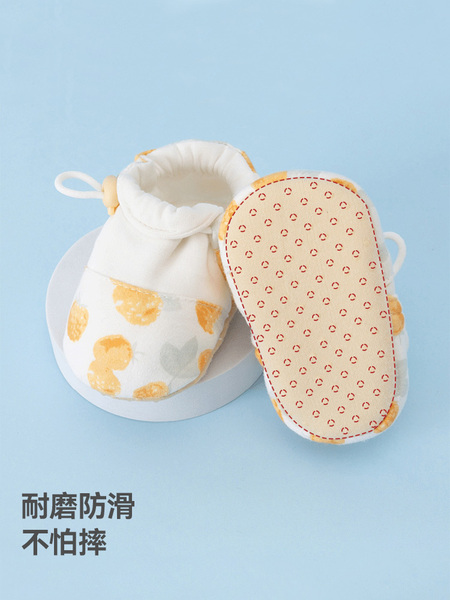 贝肽斯婴幼儿脚套春秋新款新生儿鞋子小月龄宝宝室内软底学步鞋S — 4