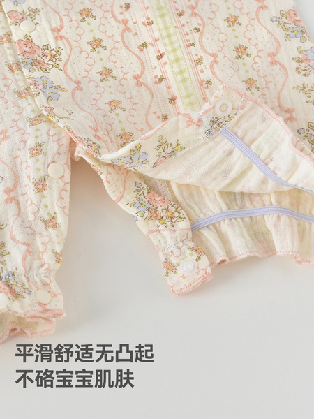 贝肽斯婴儿连体衣秋季超萌小月龄女宝宝外出长袖新生婴幼儿衣服S — 5