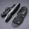 SANDALS MENS 2024 NEW SUMMER WEAR NON-SLIP WEARABLE WEAR-RESISTANT SOFT-SOLED OUTDOOR SPORTS CASUAL DRIVING MENS BEACH SHOES