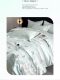 Summer washing silk four-piece set light luxury butterfly embroidered quilt cover ice silk cool bed sheets bedding