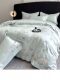 Summer washing silk four-piece set light luxury butterfly embroidered quilt cover ice silk cool bed sheets bedding