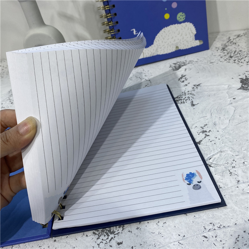 파란색 커버는 보기만 해도 마음이 차분해지는 알파카 북 버블 다이어리 A5 일반 노트입니다