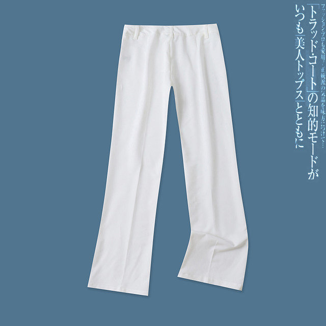 Suit pants for summer new style foreign trade women's commuting versatile high waist slim fit and slightly elastic slim feet trousers 18267