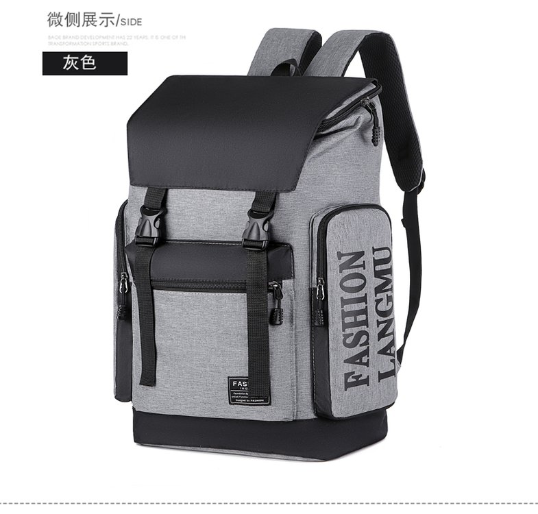 BACKPACK MEN BACKPACK HIGH SCHOOL JUNIOR HIGH SCHOOL STUDENT SCHOOLBAG FASHION TREND FEMALE HIGH-CAPACITY TRAVEL COMPUTER COLLEGE STUDENT
