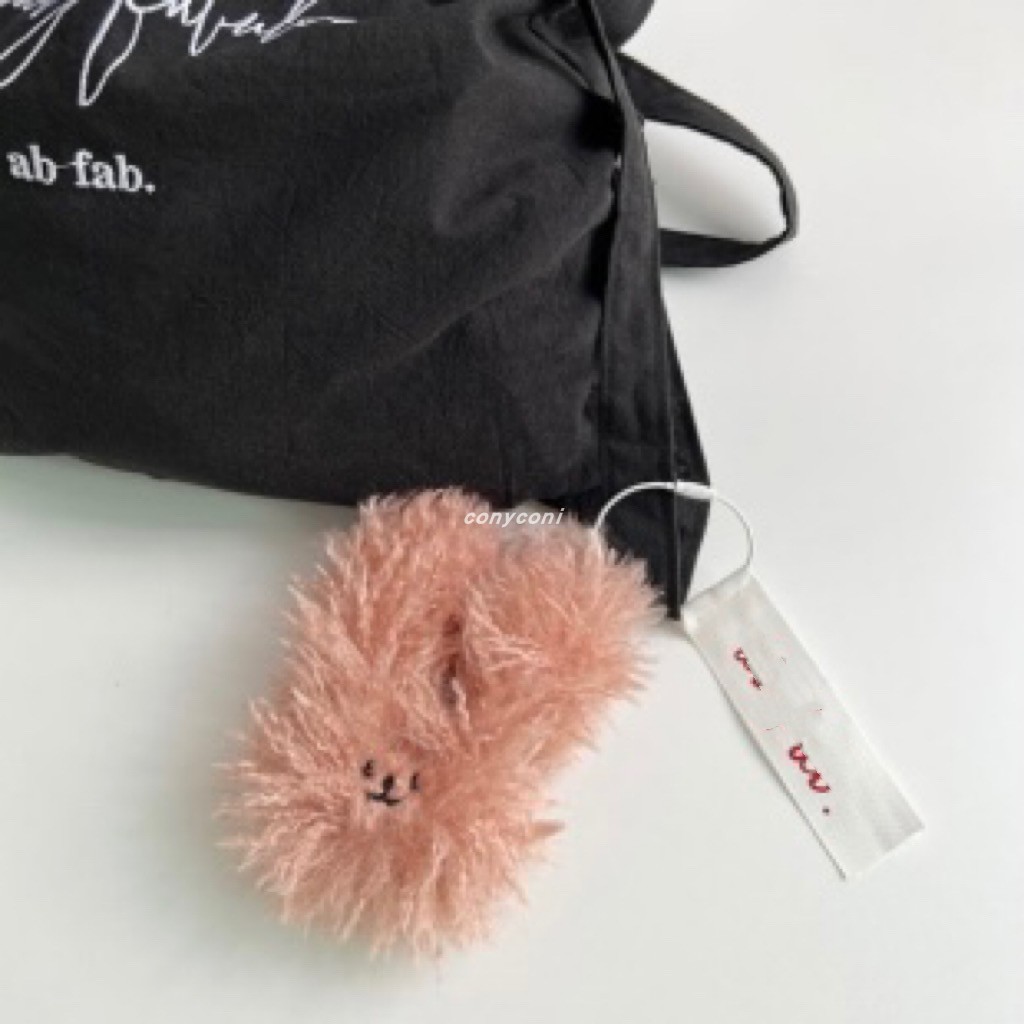CONYCONI KOREAN PURCHASING INS BLOGGER THE SAME CUTE PLUSH PINK RABBIT KEYCHAIN BAG HANGING DECORATION