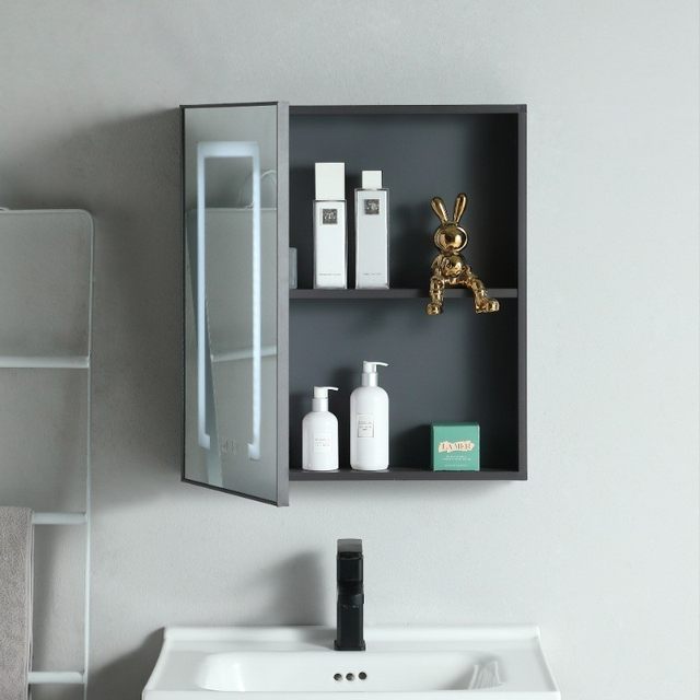 Space aluminum cabinet skin-sensing integrated basin intelligent bathroom storage cabinet ceramic integrated basin intelligent mirror cabinet combination bathroom cabinet