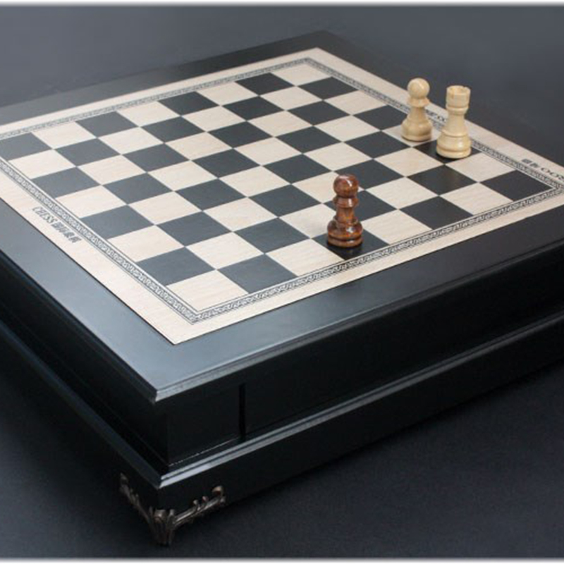대형 체스 어린이 고급 목조 체스 장식품 장식 베이 창 테이블 무료 배송