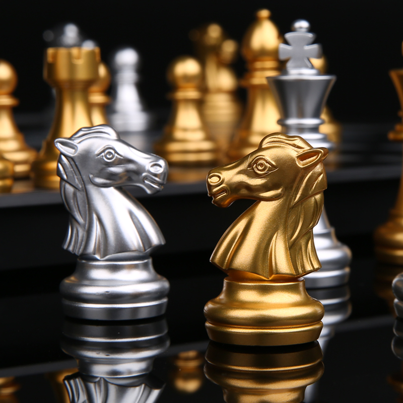 체스 자기 어린이 고급 학생 초보자 입문 도서 대형 세트 접이식 체스 보드 체스 조각