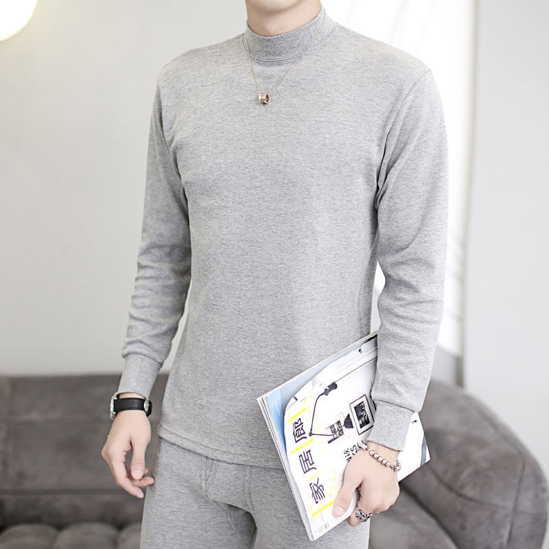 AUTUMN AND WINTER WARM AUTUMN CLOTHES AUTUMN PANTS SET FOR MEN MIDDLE-AGED AND ELDERLY THERMAL UNDERWEAR LINE CLOTHES LINE PANTS BASE SHIRT SUIT MEN