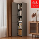 White solid wood corner cabinet with door storage cabinet corner cabinet eco-board corner cabinet multi-layer storage corner storage rack