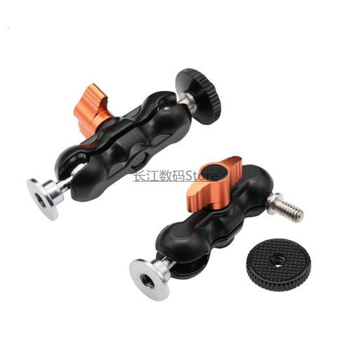 라이브 사진 액세서리 휴대폰 스탠드 모니터 스탠드 LED 라이트 암 핫슈 더블 볼 라운드 섀시 WANDOUJIA