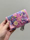 Australian Smiggle wallet children's student card bag lanyard sleeping purple unicorn Sonic storage bag creativity