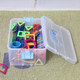 Early education fine movement snowflakes beaded magnetic building block storage box crawling pet pet turtle classification separate box