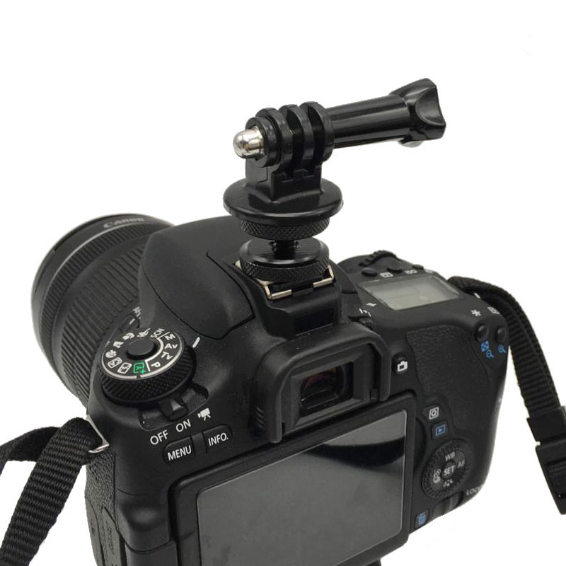 GOPRO DJI 핫슈 브래킷 LNSTA360 액션 카메라 액세서리용 마이크로 SLR 변환 베이스에 연결