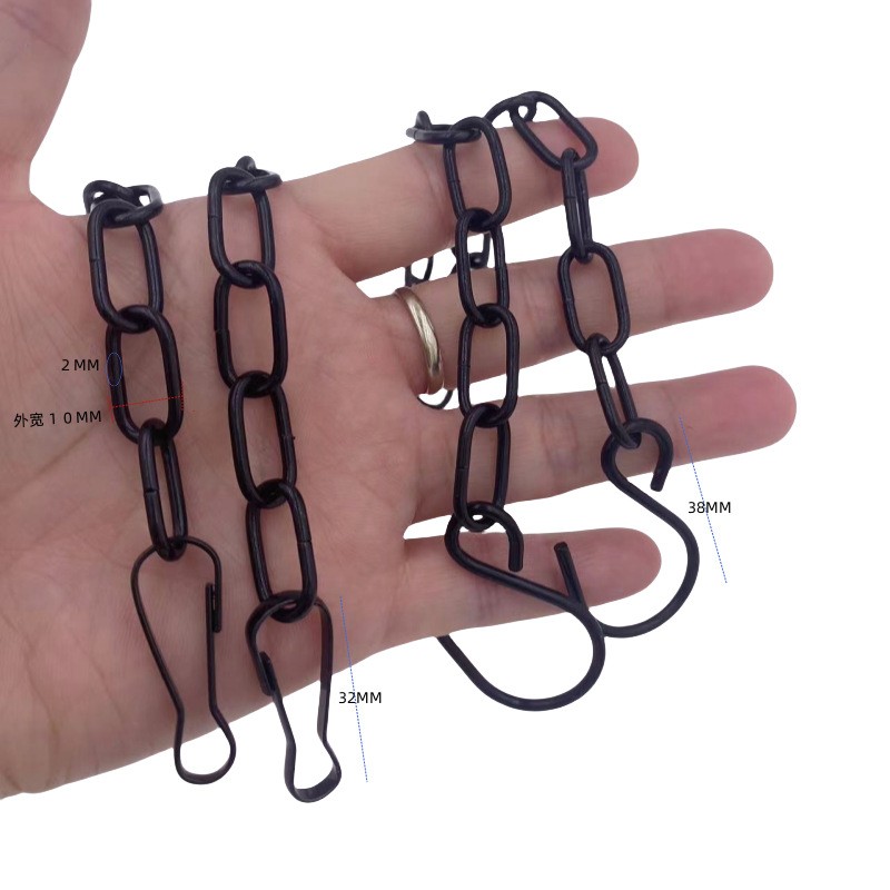 SWIM BLACK 2MM BLACK IRON CHAIN ADVERTISING BIRD CAGE DISPLAY DECORATION HANGING CHAIN BIRD PET CHAIN DROP CHAIN