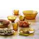 Imported tempered glass cups, soup bowls, fish plate, duralex, amber series of glass tableware