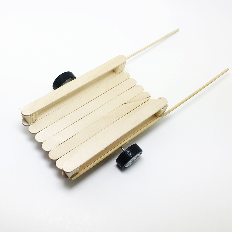 평판 트럭 노동 장인 과학 기술 소규모 생산 작은 발명품 DIY 나무 모형 장난감 트롤리
