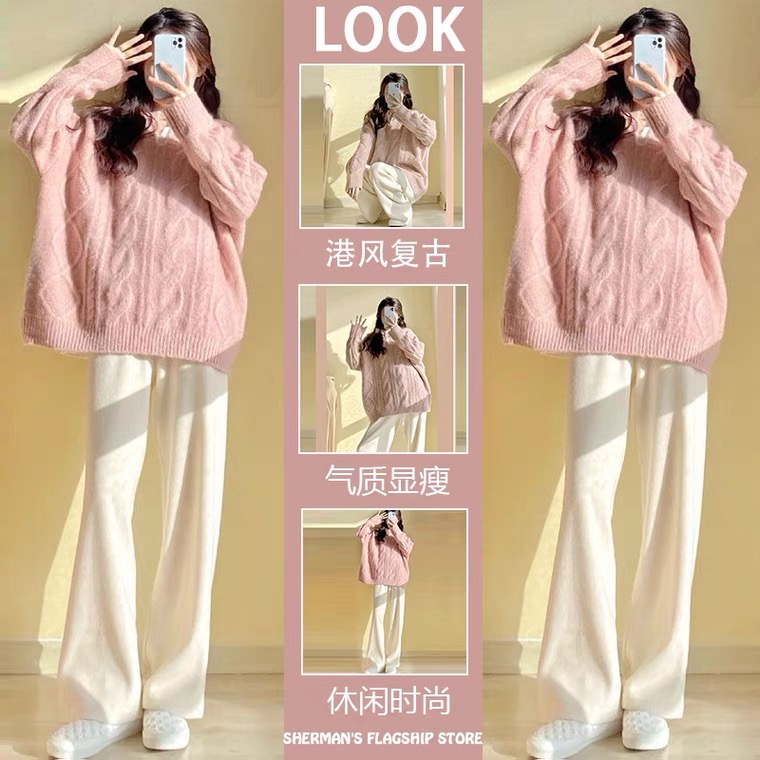 PREGNANT WOMEN AUTUMN SUITS FASHIONABLE SPRING AND AUTUMN NEW OUTINGS INTERNET CELEBRITIES AUTUMN AND WINTER SWEATERS CASUAL SPORTS TWO-PIECE SETS FOR THE SECOND TRIMESTER