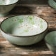 Guyiyao Japan imported underglaze colored tableware autumn cherry large deep plate rice bowl large bowl ramen bowl small round plate soup bowl