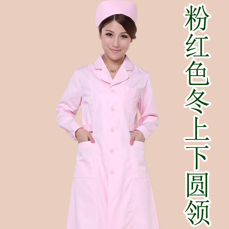 NURSE UNIFORM SUMMER SHORT SLEEVE WOMENS THIN WHITE COAT LONG SLEEVE DOCTOR UNIFORM PINK PHARMACY BEAUTICIAN OVERALLS