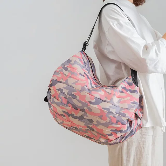 Foldable shopping bag environmentally friendly waterproof storage bag Japanese large capacity handbag travel super large storage bag