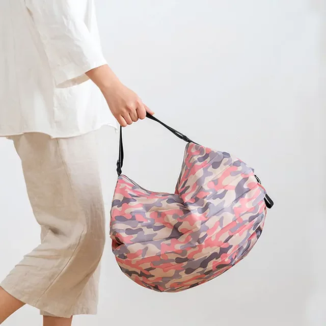 Foldable shopping bag environmentally friendly waterproof storage bag Japanese large capacity handbag travel super large storage bag