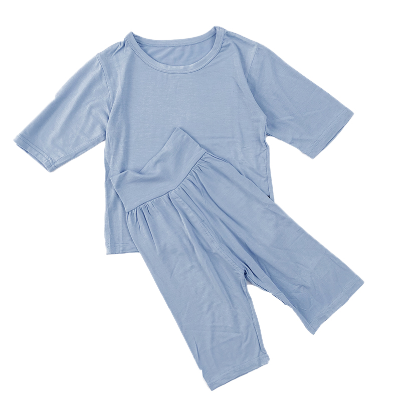 BOYS PAJAMAS MODAL COTTON SUMMER THIN HIGH WAIST FEMALE CROPPED SLEEVE KIDS BOYS GIRLS BABY LOUNGEWEAR MEN