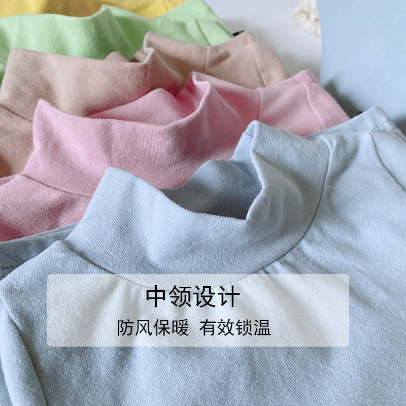 CHILDRENS UNDERWEAR SET COTTON AUTUMN AND WINTER WARM SEMI-TURTLENECK COTTON SWEATER BOYS GIRLS BABY AUTUMN CLOTHES AND AUTUMN PANTS