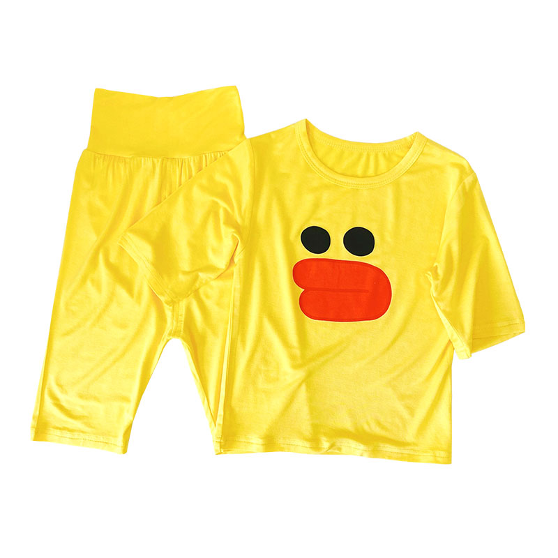 CHILDRENS PAJAMAS MODAL COTTON SILK SUMMER THIN MASK HIGH WAIST SHORT SLEEVE SET BOYS GIRLS BABY AIR-CONDITIONED SUITS