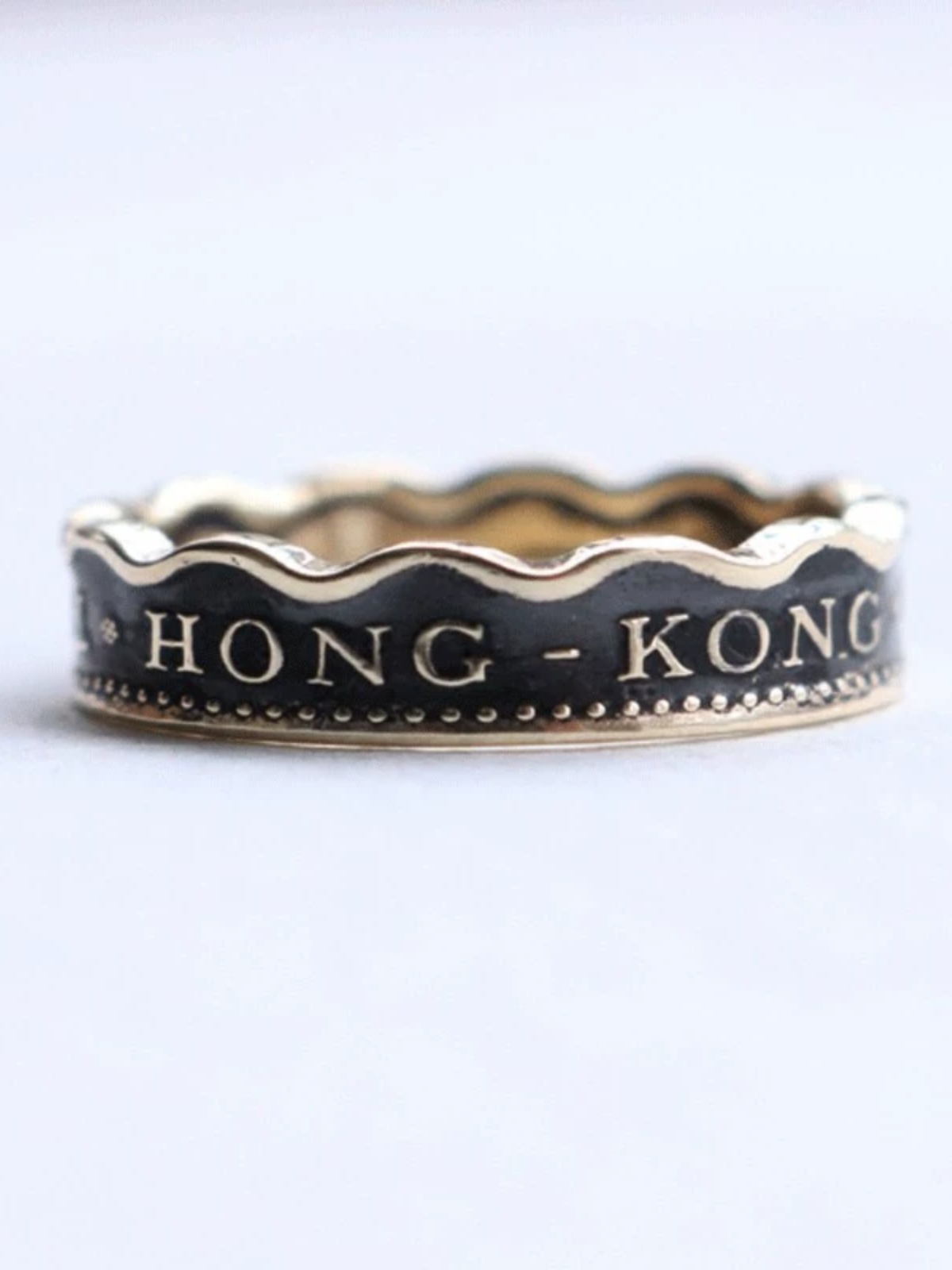 [ANCIENT HANDMADE]REAL COINS VINTAGE RINGS RINGS HONG KONG 2 MILLI ANCIENT COINS HANDMADE COINS RINGS RINGS WOMENS MODELS