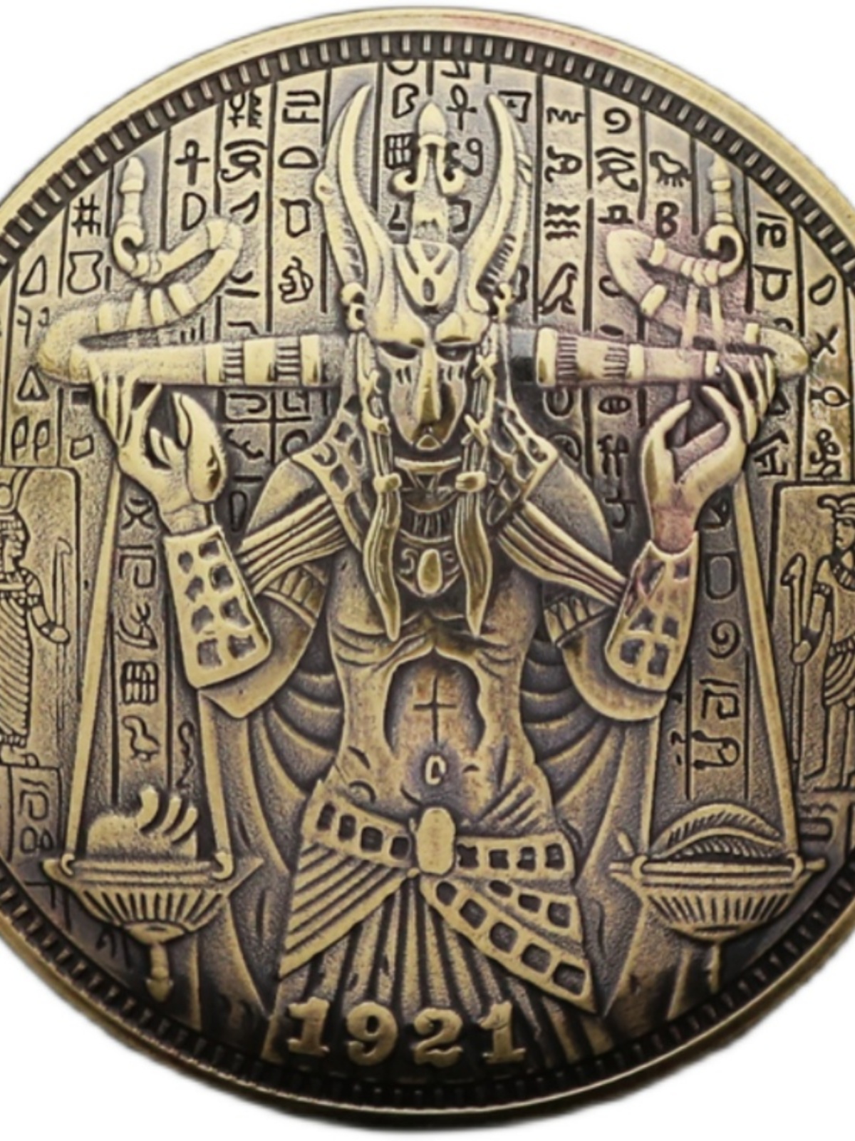 HANDMADE VINTAGE SKULL LIBRA WOLF LARGE DIAMETER BRASS WHITE COPPER CLOTH BUCKLE DECORATION LEATHER GOODS LEATHER CARVING ACCESSORIES