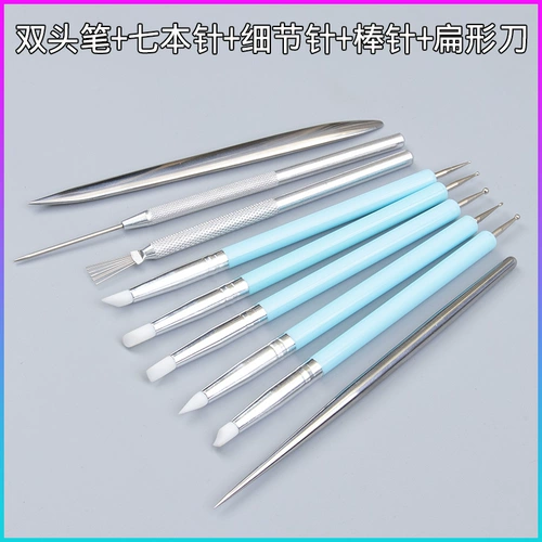 Протирать марки силиконовую мягкую головку с двойной головкой точечная ручка резиновая ручка рука рук -приготовленная пластиковая глиняная глиняная керамика