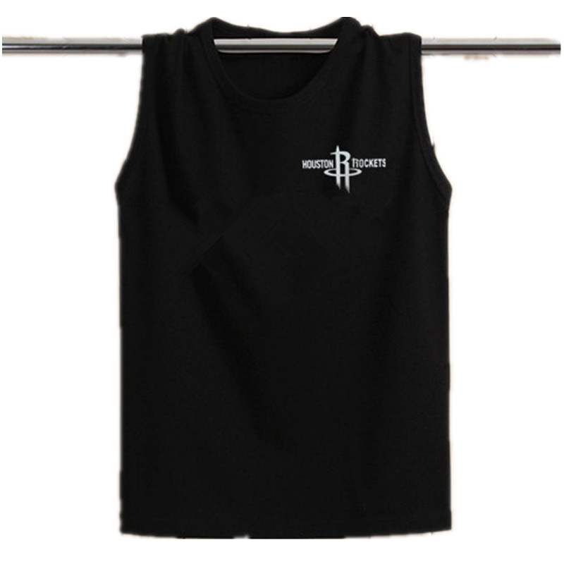 MENS VEST COTTON SPORTS TIDE BRAND WHITE HURDLE SLIM TYPE LARGE SIZE SLEEVELESS T-SHIRT YOUTH SUMMER BASE FITNESS