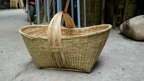 四川纯手工竹编制品竹提篓竹篮子菜篮子收纳篮水果篮舞台道具包邮