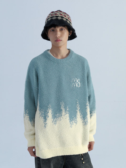 Mentmate 24AW autumn and winter iceberg design soft pullover home sweater for men and women couples personalized knitted