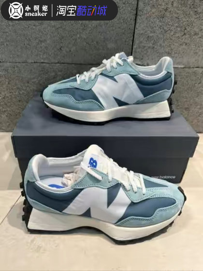 New Balance NB327系列湖蓝色女缓震休闲运动老爹跑步鞋WS327LE1