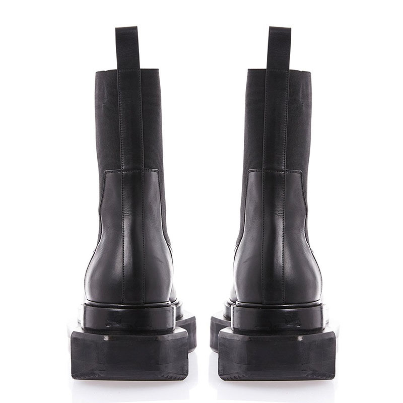 DARK MENS AND WOMENS RICKRO CHELSEA BOOTS FLATFORM PLATFORM CHIMNEY MARTIN BOOTS LEATHER BIKER BOOTS OWENS